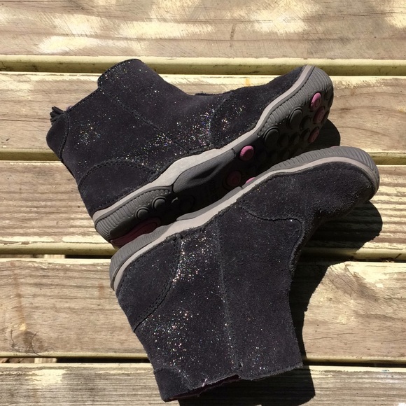 Stride Rite Glitter Suede Ankle Boot 10 - Picture 6 of 8